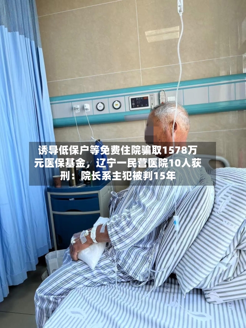 诱导低保户等免费住院骗取1578万元医保基金，辽宁一民营医院10人获刑：院长系主犯被判15年-第2张图片