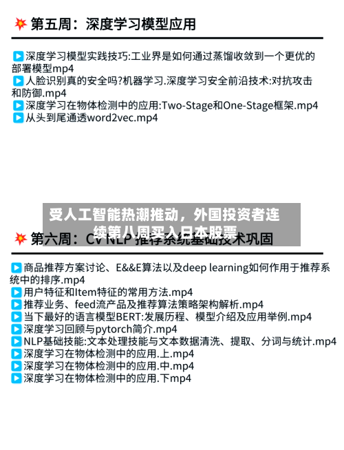 受人工智能热潮推动,外国投资者连续第八周买入日本股票